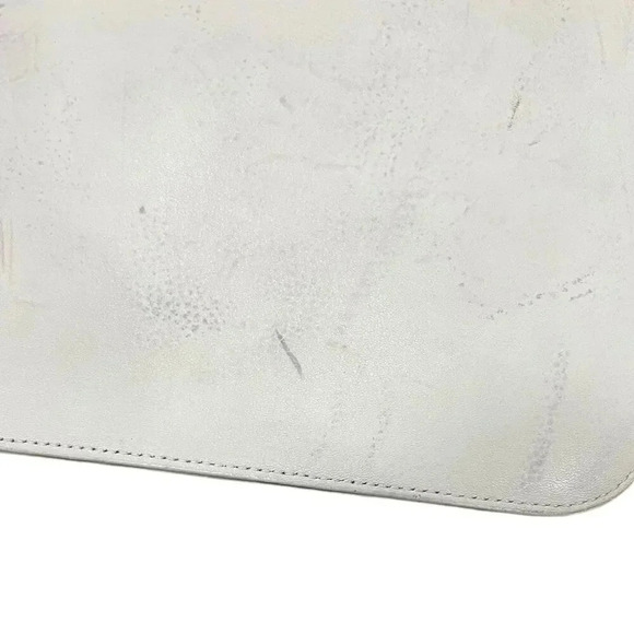 Mansur Gavriel White Leather Clutch Purse - Picture 4 of 7